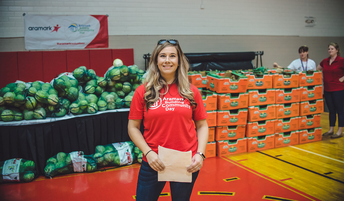 Aramark volunteer, Alisha Jordan McDonald